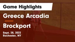 Greece Arcadia  vs Brockport  Game Highlights - Sept. 28, 2022