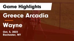 Greece Arcadia  vs Wayne  Game Highlights - Oct. 5, 2022