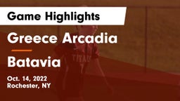 Greece Arcadia  vs Batavia Game Highlights - Oct. 14, 2022