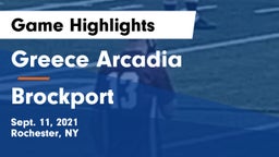 Greece Arcadia  vs Brockport  Game Highlights - Sept. 11, 2021