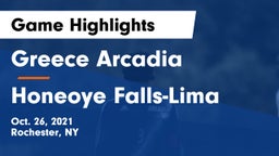 Greece Arcadia  vs Honeoye Falls-Lima  Game Highlights - Oct. 26, 2021