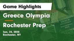 Greece Olympia  vs Rochester Prep Game Highlights - Jan. 24, 2020