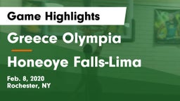 Greece Olympia  vs Honeoye Falls-Lima  Game Highlights - Feb. 8, 2020