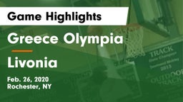 Greece Olympia  vs Livonia  Game Highlights - Feb. 26, 2020