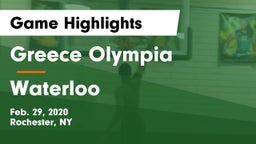 Greece Olympia  vs Waterloo  Game Highlights - Feb. 29, 2020