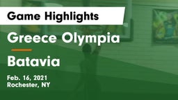 Greece Olympia  vs Batavia Game Highlights - Feb. 16, 2021