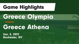 Greece Olympia  vs Greece Athena  Game Highlights - Jan. 5, 2022