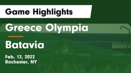 Greece Olympia  vs Batavia Game Highlights - Feb. 12, 2022
