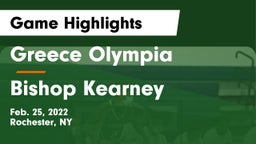 Greece Olympia  vs Bishop Kearney  Game Highlights - Feb. 25, 2022
