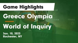 Greece Olympia  vs World of Inquiry Game Highlights - Jan. 10, 2023