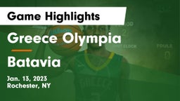 Greece Olympia  vs Batavia Game Highlights - Jan. 13, 2023