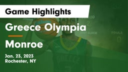 Greece Olympia  vs Monroe  Game Highlights - Jan. 23, 2023