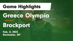 Greece Olympia  vs Brockport  Game Highlights - Feb. 8, 2023