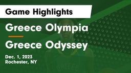 Greece Olympia  vs Greece Odyssey  Game Highlights - Dec. 1, 2023