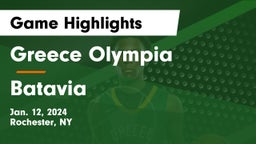 Greece Olympia  vs Batavia Game Highlights - Jan. 12, 2024
