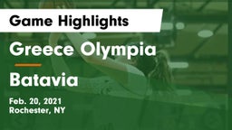 Greece Olympia  vs Batavia Game Highlights - Feb. 20, 2021