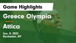 Greece Olympia  vs Attica  Game Highlights - Jan. 8, 2022
