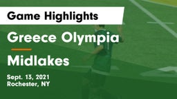 Greece Olympia  vs Midlakes  Game Highlights - Sept. 13, 2021