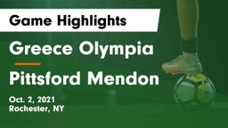 Greece Olympia  vs Pittsford Mendon Game Highlights - Oct. 2, 2021