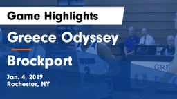 Greece Odyssey  vs Brockport  Game Highlights - Jan. 4, 2019