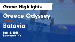 Greece Odyssey  vs Batavia Game Highlights - Feb. 8, 2019