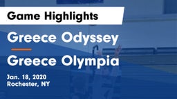 Greece Odyssey  vs Greece Olympia  Game Highlights - Jan. 18, 2020