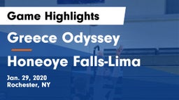 Greece Odyssey  vs Honeoye Falls-Lima  Game Highlights - Jan. 29, 2020