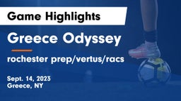 Greece Odyssey  vs rochester prep/vertus/racs Game Highlights - Sept. 14, 2023