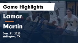 Lamar  vs Martin  Game Highlights - Jan. 21, 2020