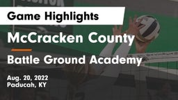 McCracken County  vs Battle Ground Academy  Game Highlights - Aug. 20, 2022