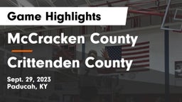 McCracken County  vs Crittenden County Game Highlights - Sept. 29, 2023