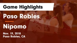 Paso Robles  vs Nipomo  Game Highlights - Nov. 19, 2018