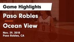 Paso Robles  vs Ocean View  Game Highlights - Nov. 29, 2018