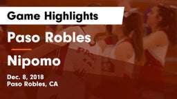 Paso Robles  vs Nipomo  Game Highlights - Dec. 8, 2018