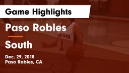 Paso Robles  vs South  Game Highlights - Dec. 29, 2018