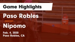 Paso Robles  vs Nipomo Game Highlights - Feb. 4, 2020