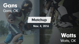 Matchup: Gans  vs. Watts  2016