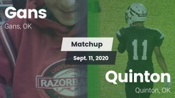 Matchup: Gans  vs. Quinton  2020