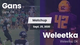 Matchup: Gans  vs. Weleetka  2020