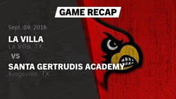 Recap: La Villa  vs. Santa Gertrudis Academy 2016