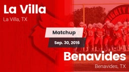 Matchup: La Villa  vs. Benavides  2016