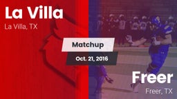 Matchup: La Villa  vs. Freer  2016