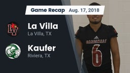 Recap: La Villa  vs. Kaufer  2018