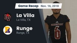 Recap: La Villa  vs. Runge  2018