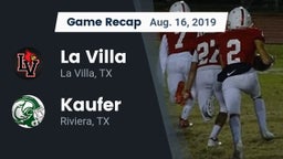 Recap: La Villa  vs. Kaufer  2019