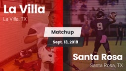 Matchup: La Villa  vs. Santa Rosa  2019