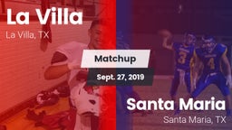 Matchup: La Villa  vs. Santa Maria  2019