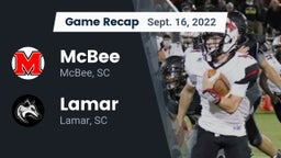 Recap: McBee  vs. Lamar  2022