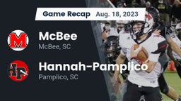 Recap: McBee  vs. Hannah-Pamplico  2023