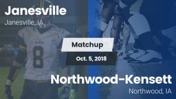 Matchup: Janesville High Scho vs. Northwood-Kensett  2018